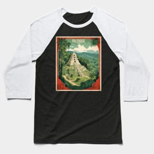 Palenque Chiapas Mexico Vintage Tourism Travel Baseball T-Shirt